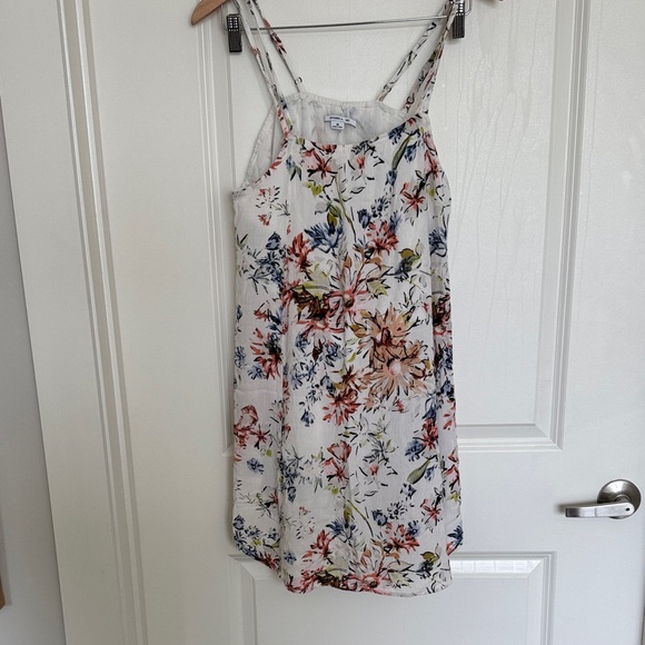 O'Neill Dresses & Skirts - O'Neill White Floral Mini Dress with Pink, Blue, and Green Accents
